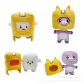 Lankybox Plush Toy Lankybox Foxy Plush Removable Cartoon Robot Soft Toy Plush Children's Gift Turned Into A Doll Girl Bed Pillow. 