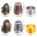 6 Pieces Sewing Thimble Finger Protector,Adjustable Metal Finger.