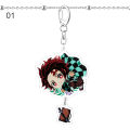 【Toy life hall】Keyring Japanese Anime Design Acrylic Demon Slayer for Keys. 