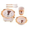 Kids Plates Set Cartoon Dishes Plates Utensils Set For Toddler Divided Food. 