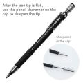6PCS 2.0mm professional Mechanical Pencil Set 2B Pencils Colorful/Black Refills Art Sketch Office Stationery School Supplies. 