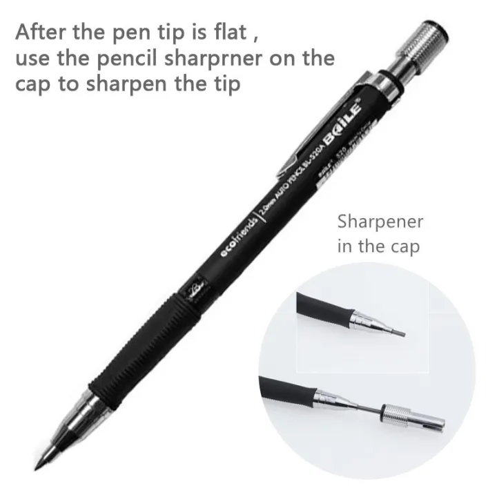 6PCS%202.0mm%20professional%20Mechanical%20Pencil%20Set%202B%20Pencils%20Colorful/Black%20Refills%20Art%20Sketch%20Office%20Stationery%20School%20Supplies%20-%20Image%205