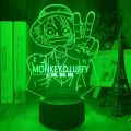 ONE PIECE Anime Night 3D LED Lamp Night Lamp Desktop 7/16 Color Touch Color Chang Light Children Toy Birthday ChristGifts.