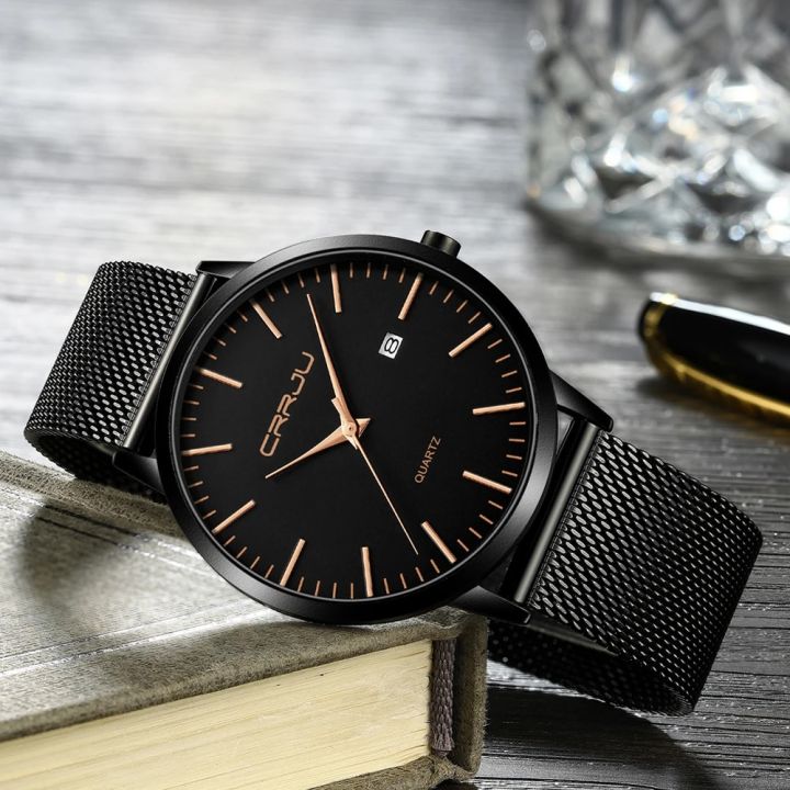 CRRJU%20Fashion%20Mens%20Watches%20Ultra%20Thin%20Quartz%20Watch%20Men%20Casual%20Slim%20Mesh%20Steel%20Waterproof%20Sport%20Watch%20Black%20Relogio%20Masculino%20-%20Image%205