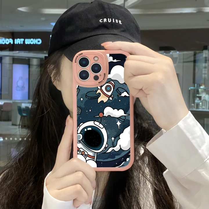 Jizetin%20for%20Infinix%20Hot%2010%20Play%20/%20Hot%2011%20Play%20Back%20Cover%20Cloud%20Astronaut%20Lambskin%20Texture%20PU%20Leather%20Back%20For%20Girls%20Boys%20Soft%20Phone%20Case%20-%20Image%205