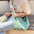 Canvas Ladies Shoulder Bag Adjustable Strap Casual Accessory Cotton Cloth Material Canvas Crossbody Bag Trendy Stylish Design Canvas Handbag for Female Students School Accessory Daily Commute Fashion. 