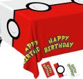 Pokeball Tablecloth Pokemon Pikachu Party Supplies Table Cover Cups Plates Baby Shower Happy Birthday Decorations. 