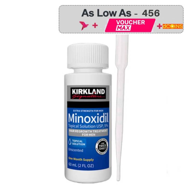 Kirkland 5% Minoxidil Extra Strength Hair Loss & Hair Regrowth Treatment for Men/Women 60ml Orginal