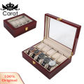 Ury 10 Grids Wooden Wrist Watch Display Box Jewelry Storage Organizer Case. 