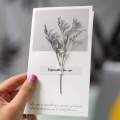 Dried Real Flowers Invitations Postcards Handmade Birthday Card Festival Greeting Card For Wedding Party.