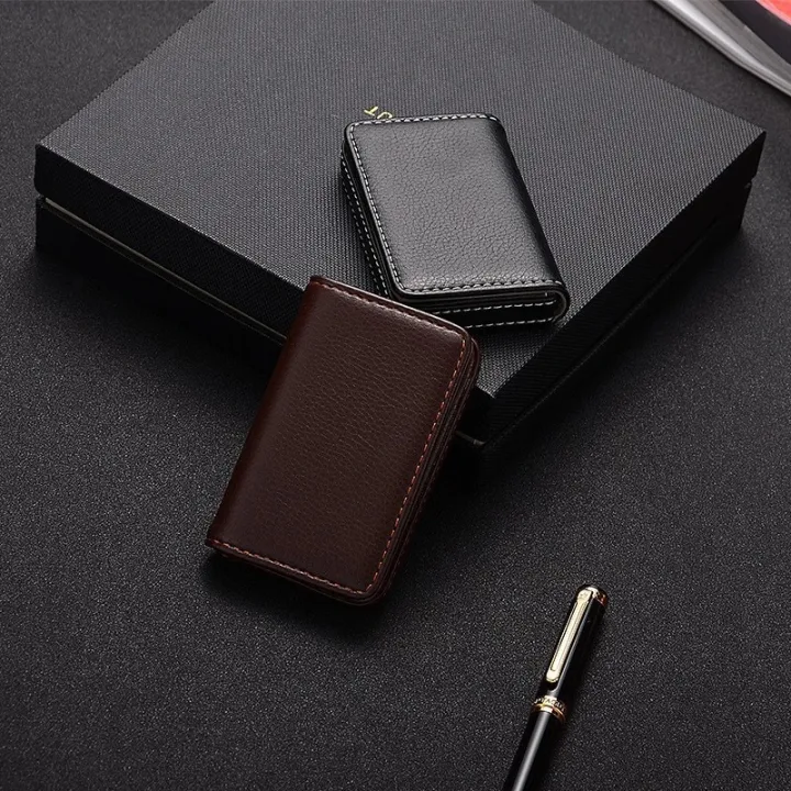 PU%20Leather%20Business%20Card%20Holder%20With%20Magnetic%20Buckle%20Slim%20Pocket%20Name%20Card%20Holder%20Large%20Capacity%20Portable%20Credit%20Card%20Case%20-%20Image%204