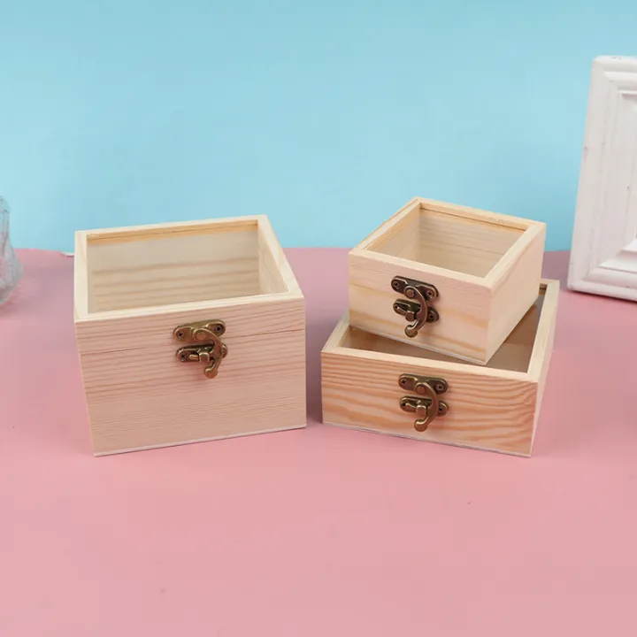 Wooden%20Storage%20Box%20Plain%20Wood%20With%20Lid%20Multifunction%20Square%20Hinged%20Craft%20Boxes%20ANLAN%20-%20Image%203
