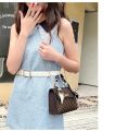 The Trendy Ladies Bags Are Fashionable and Casual, with Dot Print, Lock Buckle, Chain, Scarf, and Crossbody Small Square Bag.