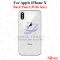 For Apple iPhone X Back Panel/Backshell/ Casing +Camera Lens With Logo-All Colors Available. 