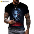 Movie Terminator Series T800 Dark Fate 3D Printed T-shirt Comic Character T-shirt Summer Harajuku Style T-shirt Men's Casual Top. 