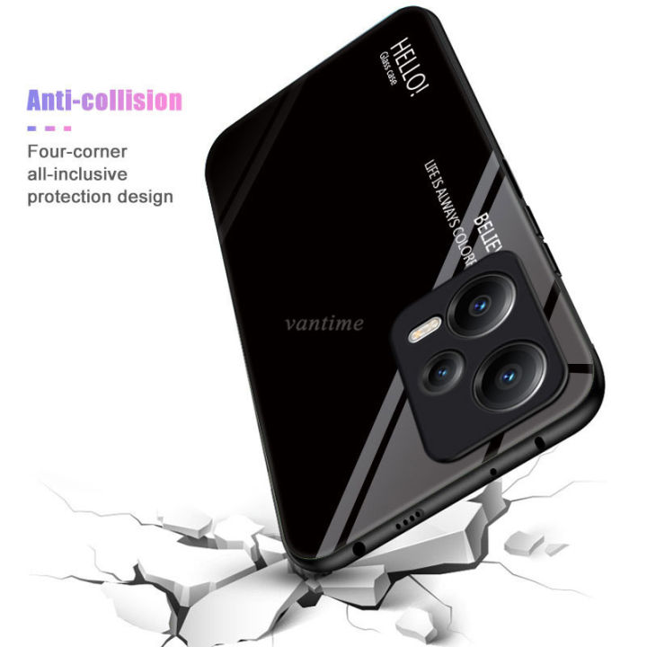 For%20Xiaomi%20Redmi%20Note%2012%20Pro+%20/%20Note%2012%20Pro%20Plus%205G%20Case%20Gradient%20Phone%20Back%20Hard%20Glass%20Cover%20-%20Image%204