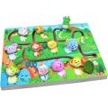 Wooden Montessori Kids Early Learning Slide Labyrinth Puzzle 12 Symbolic  Body Matching Preschool Maze Educational Toys. 