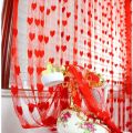 Love Heart String Curtain Window Door Divider Sheer Curtain Valance, Curtains Sets - Porda.