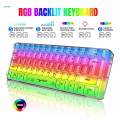 Gaming Keyboard Keypad Multifunctional 61 Keys RGB Backlight USB Interface Mechanical Keyboard PC Keyboard for Gamer PC Computer Home Office. 