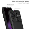 Quiberk for Infinix Hot 10s Phone Case Slide Camera Cover Kickstand Hard Shockproof Armor Back Casing. 