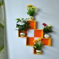 L Shape Wall Shelf Without Flower, Self Adhesive Punch Free wall Decorative Shelf  Waterproof & Premium Quality.. 