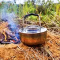 Portable Camping Tea Kettle, Teapot Coffee Pot Outdoor Kettle Campfire Kettle Water Kettle Cookware for Hiking Camping Picnic. 
