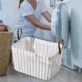 Laundry Basket Portable with Handle Trendy Utility Storage Bins Basket for 26.7cmx18cmx14.5cm. 