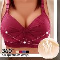 36-44 AB Large Size Bras Women Push Up Brassiere Wireless Bralette Tops Big Breast Seamless Mother Middle Aged Underwear.