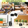 XHHDQES Mini Chalkboard Sign 20 Pack Food Labels for Party Buffet, Wooden Small Chalk Board Signs with Easel Stand for Food Tags.