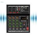 Studio Audio Mixer 4 Channel RCA Sound Board for Beginners Stage Live Gigs. 