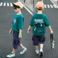 Premium Quality Dropp Shoulder   Rubber Printed T-Shirt & 6 Pocket Three-Quarter Pants For 2 To 10 years Boys.. 