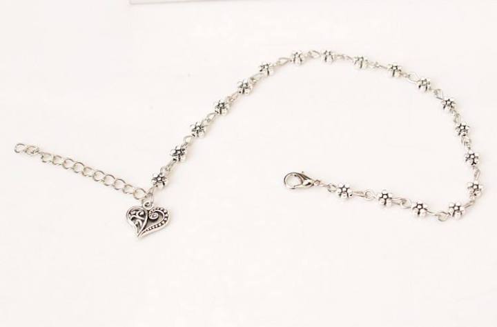 Fashion%20Tibetan%20Silver%20Bead%20Hollow%20Plum%20Daisy%20Flowers%20Heart-Shaped%20Anklet%20For%20Women%20Foot%20Chain%20Barefoot%20Sandals%20Beach%20Jewelry%20-%20Image%202