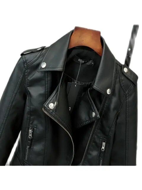 Korean%20Version%20of%20Slim%20PU%20Leather%20Jacket%20Women's%20New%20Motorcycle%20Leather%20Short%20Coat%20-%20Image%206