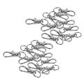 20Pcs Metal Clasp Swivel Trigger Clips Snap Hooks Key Ring Bags DIY Craft Silver.