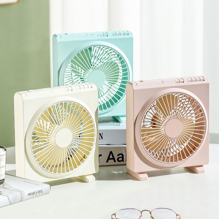 New Electric Mini Fan USB Charging Quiet Desktop Portable Fan Strong Wind 3 Speeds Adjustable Home Office School