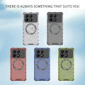 For Xiaomi Poco X6 Pro Case Honeycomb MagSafe Shockproof Camera Protection Back Cover Xiaomi Poco X6 Pro casing. 