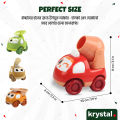 【Krystal】 Cute Inertia Car Toy Anti-Collision, 1 Piece, Safe & Durable Push-Go Car for Kids Ages 3+, Fun Learning Gift. 