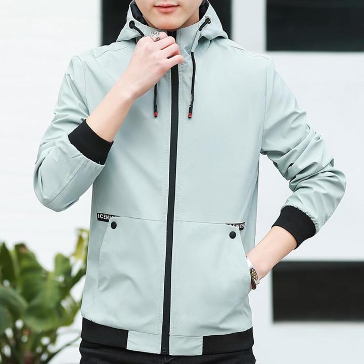 Young Fashion Jacket Men Hooded Casual Jacket Spring Autumn Men Outwear Zipper cket Slim Fit Men's Clothing Brand