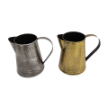 Metal Vase Decorative Shabby Pitcher Flower Holder Metal Vase with Handle for Home Garden Flowerpot Bronze.