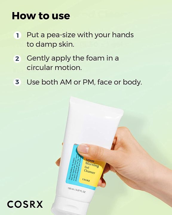 COSRX%20Low%20pH%20Good%20Morning%20Gel%20Cleanser%20150ml%20Daily%20Mild%20Face%20Cleanser%20for%20Sensitive%20Skin%20with%20BHA%20&%20Tea-Tree%20Oil,%20PH%20Balancing%20%7C%20Korea%20-%20Image%206