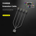 Motherboard RGB Connector 1 To 1 2 3 4 5 5V 3Pin ARGB/12V 4Pin Sync RGB HUB Wire Splitter Extension Cable For ASUS GIGABYTE MSI. 