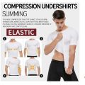 Men Body Toning T-Shirt Body Shaper Corrective sture Shirt Slimming Belt Belly Abdomen Fat Burning Compression Corset. 