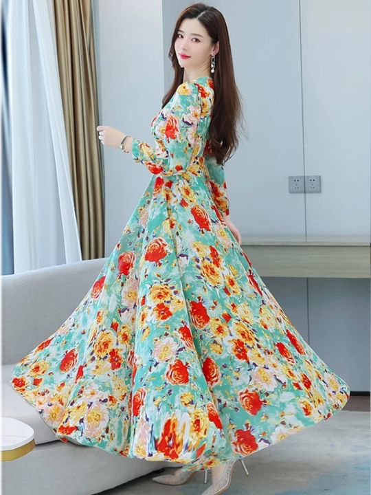 2023%20Beach%20Floral%20Chiffon%20Midi%20Dress%20Women%20Luxury%20Elegant%20Spring%20Summer%20Korean%20Fashion%20Casual%20Bodycon%20Party%20Evening%20Long%20Dresses%20-%20Image%206
