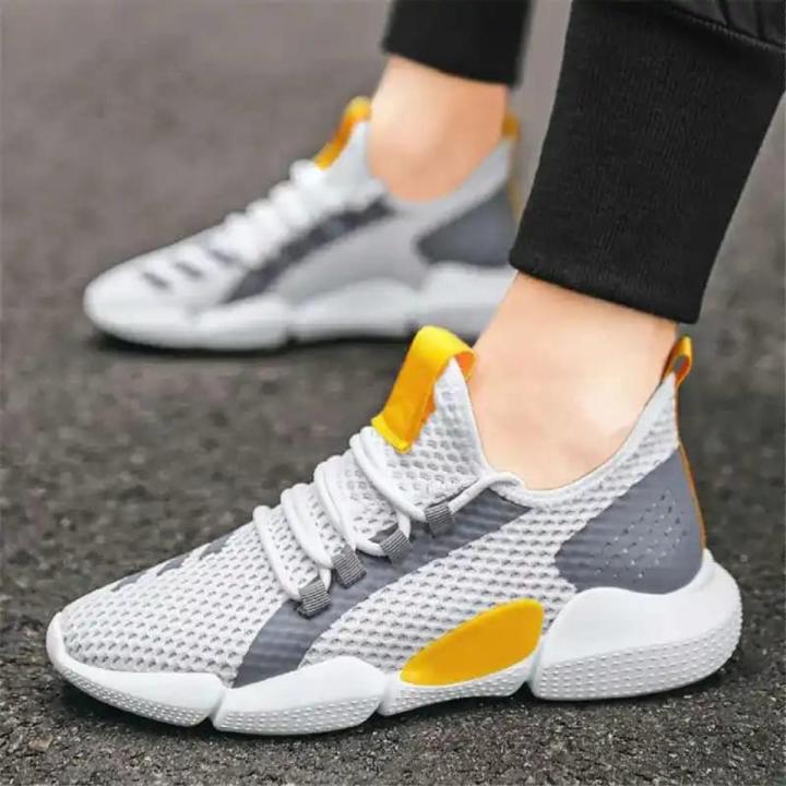 Daraz Yellow Sports Shoes For Women Lace-Up Colorful Lace Rubber