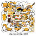 50/60pcs Cute Kawaii Cartoon Lazy Egg Sticker. 