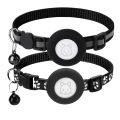 2Pack Cat Collar, for Air Tag Cat Collars with Safety Buckle and Removable Bell for Apple Airtag Small Pet Collar Black.