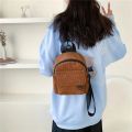 Fashion Women Mini Backpack Solid Color Corduroy Small Backpacks Simple Casual Student Bookbags Traveling Backpacks 2023 New. 