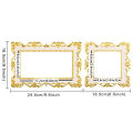1Pc Elegant Rose Gold Silver Edge Light Switch Cover Resin Single Double Surround Socket Frame Wall Sticker Office Home Decor. 