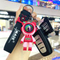 Wholesale genuine lightning bear doll schoolbag car pvc keychain cartoon cute woman exquisite keychain pendant.