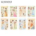 Self-adhesive Girls Sticker Traditional Chinese Hanfu Girls Sticker Set Waterproof Diy Decal Kit for Phone Laptop More Buyer Friendly.